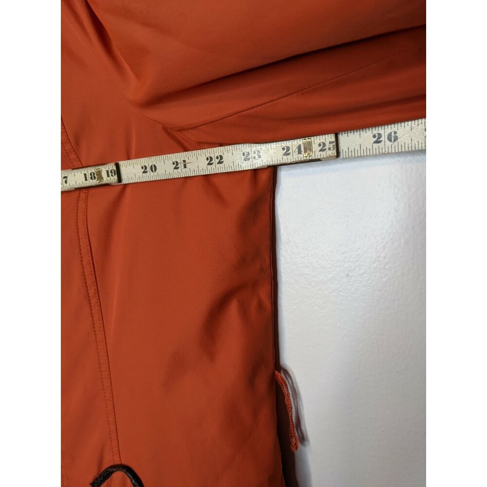 Dennis Basso Orange Faux Fur Interior Pea Coat Womens Size Large - Picture 7 of 9